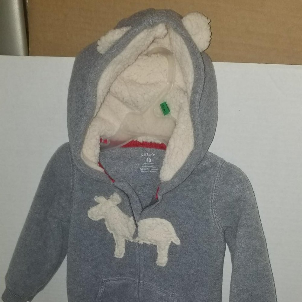 Carter's One Piece Grey One Piece Boys Size 18M - NWT